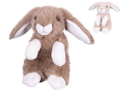 Zajíček plyšový 20cm sedící 2barvy 0m+