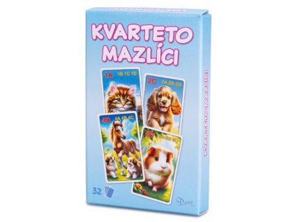 Karty Kvarteto mazlíci 32ks v krabičce