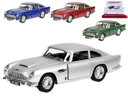 Kinsmart Aston Martin DB5 1:38 12,5cm kov na zpětný chod 4barvy 12ks v DBX