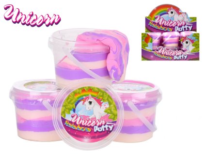 Unicorn hmota skákající 110gr jednorožec duhová v kelímku 12ks v DBX