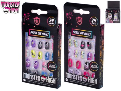 Monster High sada nalepovacích nehtů 2druhy v krabičce 24ks v DBX