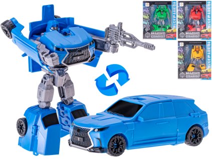 Auto/robot 14,5cm se zbraní 4druhy v krabičce