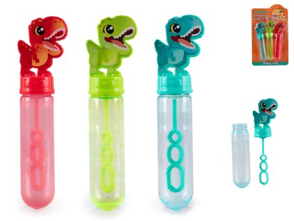 Bublifuk 15cm s tyranosaurem 3ks na kartě