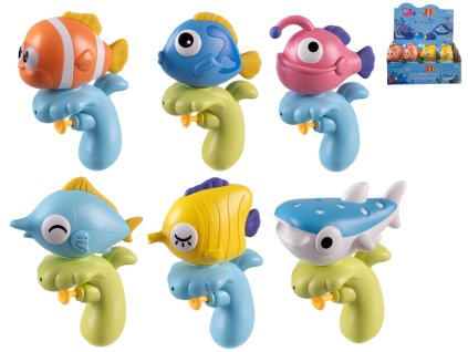 Vodní pistole 15cm ryba 6druhů 12ks v DBX