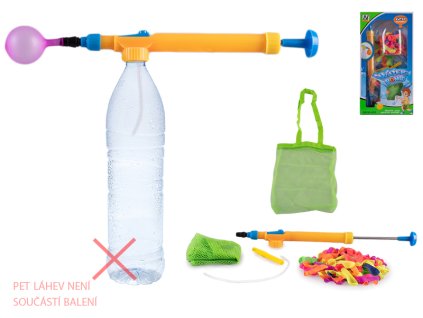 Vodní bomby 120ks s pumpičkou k našroubování na láhev v krabičce