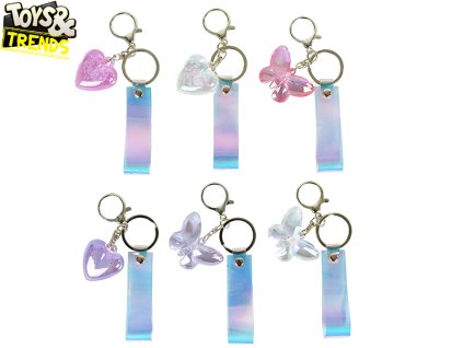 Toys&Trends přívěsek na klíče se srdíčkem/motýlkem 2druhy 3barvy