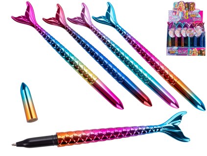 Propiska ve tvaru ocasu mořské víly 16,5cm 4barvy 36ks v DBX