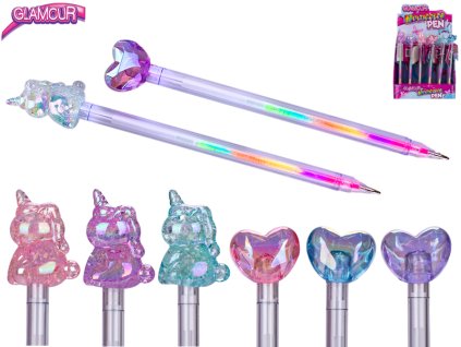 Glamour propiska vícebarevná 17,5cm 2druhy 3barvy 36ks v DBX