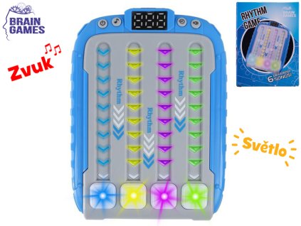 Brain Games rytmická hra 15cm na baterie se světlem a zvukem v krabičce