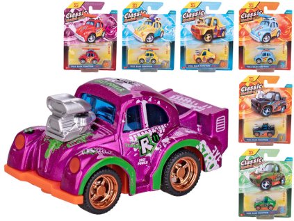 Auto sportovní 5cm kov zpětný chod 8druhů na kartě