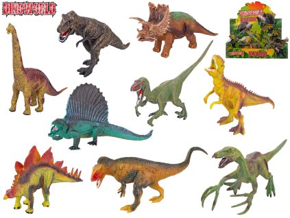 Dinoworld dinosaurus 12-18cm 9druhů 12ks v DBX