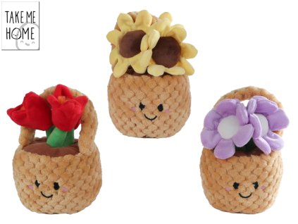 Take Me Home rostliny pokojové v košíku plyšové 18cm 3druhy 0m+