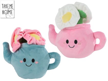 Take Me Home rostliny pokojové v čajové konvici plyšové 18cm 2barvy 0m+