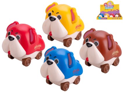 Pejsek 7,5cm po stlačení jezdící 4barvy 12ks v DBX