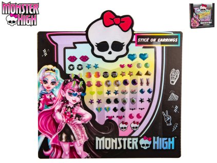 Monster High - náušnice nalepovací na kartě v sáčku 24ks v DBX