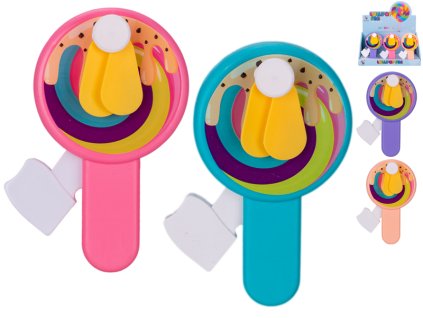 Lízátko 13,5cm s větrákem 4barvy 12ks v DBX