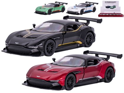 Kinsmart Aston Martin Vulcan Livery 13cm kov na zpětný chod 4barvy 12ks v DBX