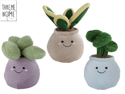 Take Me Home rostliny pokojové plyšové 18-22cm 3druhy 0m+