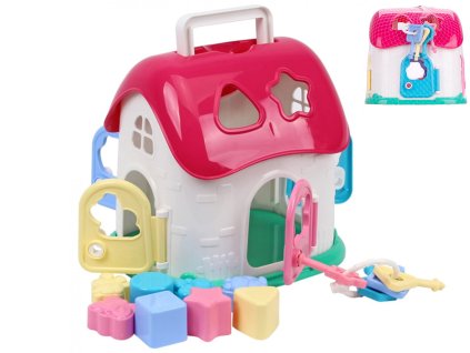 Domeček vkládací 22,5x19,5x21cm 12m+ v síťce