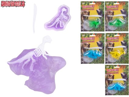 Dinoworld kostra dinosaura se slizem 6druhů na kartě