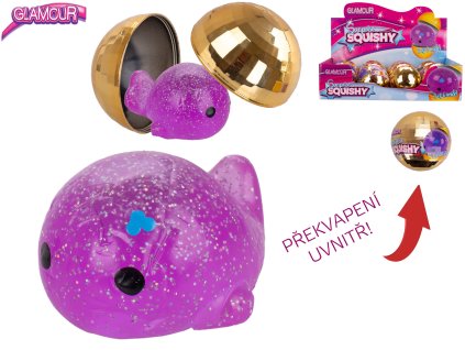 Glamour koule třpytivá překvapení 6,5cm se strečovou rybkou 12ks v DBX