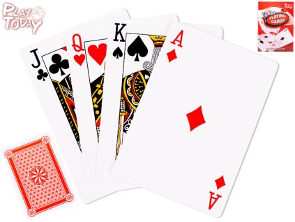 Play Today hrací karty jumbo 17cm v krabičce ve fólii