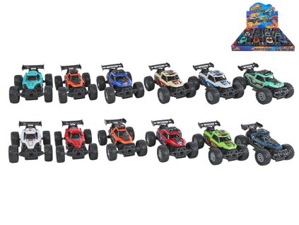 Roadblasters auto terénní 10,5cm na setrvačník 4druhy 3barvy 12ks v DBX