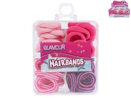 Glamour gumičky do vlasů v krabičce 12ks v DBX