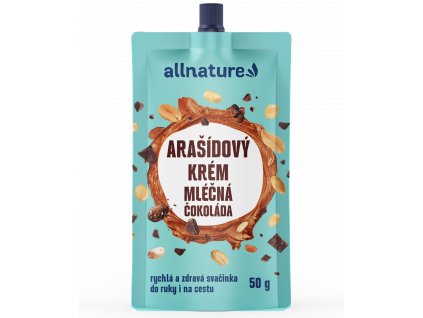 Allnature Arašídový krém s mléčnou čokoládou 50 g