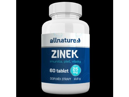 allnature zinek 25 mg 60 tbl