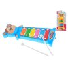 Xylofon medvídek 28cm 2barvy na kartě