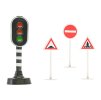 Kids Globe Traffic semafor 13cm na baterie se světlem + 3 značky v krabičce