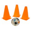 Fotbalové kužely 18cm 4ks s míčkem 11cm 10m+ v síťce