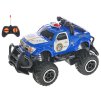 R/C auto terénní policie 14cm 27MHz plná funkce na baterie se světlem 2barvy v krabičce