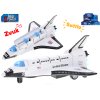 Space Xplorers raketoplán kov 15cm 1:400 zpětný chod na baterie se světlem a zvukem 9ks v DBX