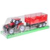 Traktor s vlečkou 38cm na setrvačník 2barvy v krabičce