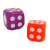 Hrací kostka Jumbo 3,6cm na baterie se světlem 3barvy 2ks na kartě