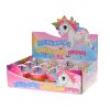 Unicorn hmota duhová v kelímku 9,5x7,5cm s jednorožcem 3barvy 12ks v DBX