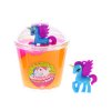 Unicorn hmota duhová v kelímku 9,5x7,5cm s jednorožcem 3barvy 12ks v DBX