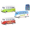 Autobus 7,5cm kov volný chod 3barvy v krabičce 24ks v DBX