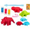Crayola hmota tvarovací 28g vonící 3barvy 3ks + sada tvarovátek dinosaurus/jednorožec v krabičce