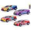Auto závodní 8,5cm kov na zpětný chod 4ks v krabičce
