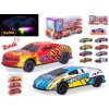 Auta závodní 12,5cm kov na zpětný chod na baterie se světlem a zvukem v krabičce 48ks v DBX