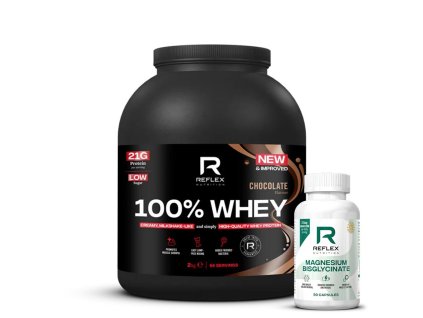 1.REF NEW 100% Whey Protein 2kg čokoláda 106186 plus albion magnesium