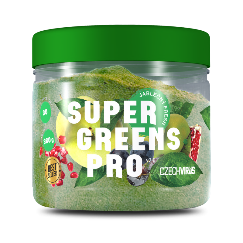 Czech Virus Super Greens Pro V2.0 jablečný fresh 360 g