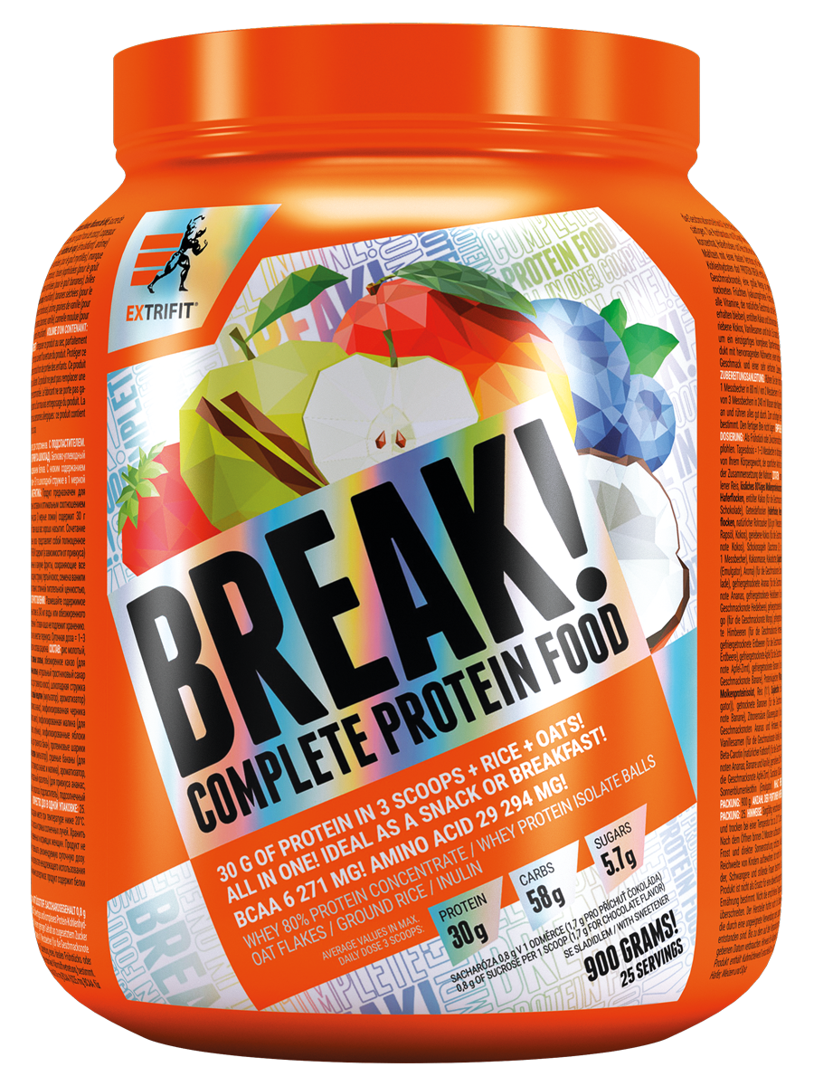 Extrifit Protein Break! 900g Příchuť: Jahoda
