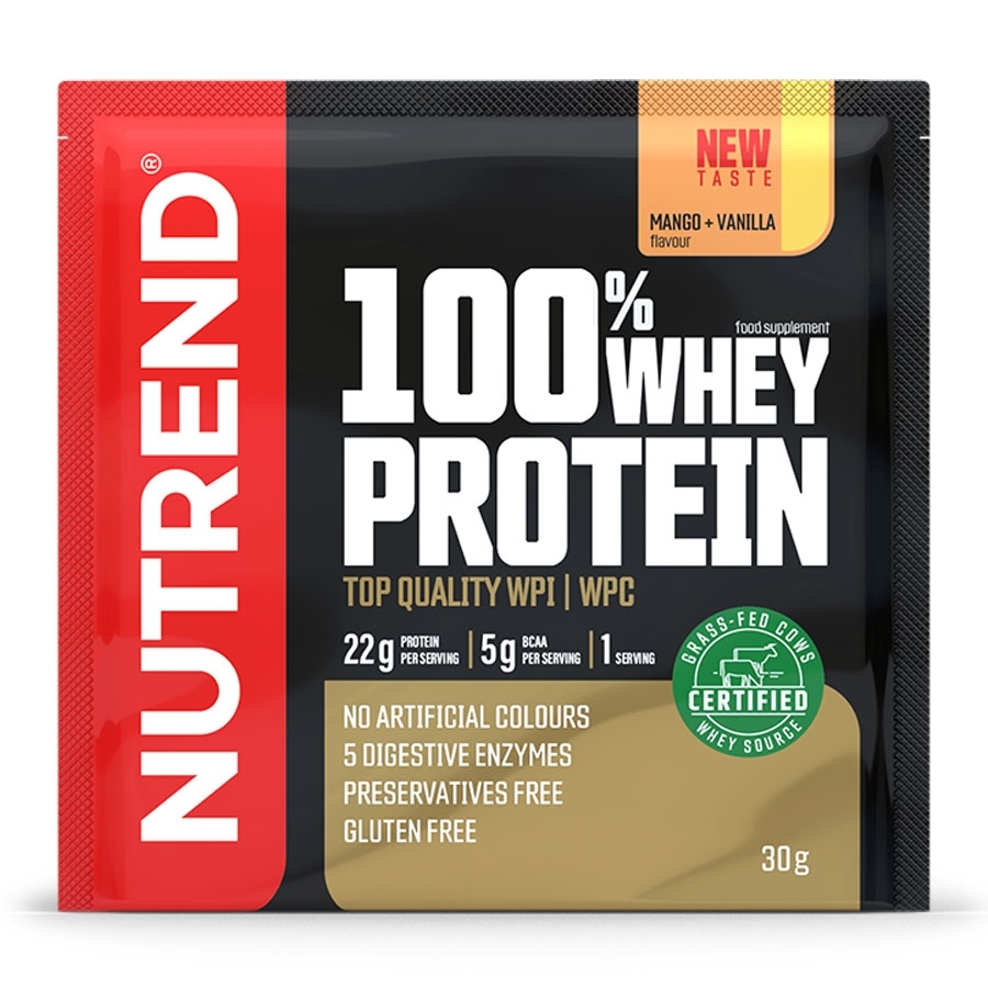 Nutrend 100% Whey Protein 30 g Příchuť: Banán/jahoda