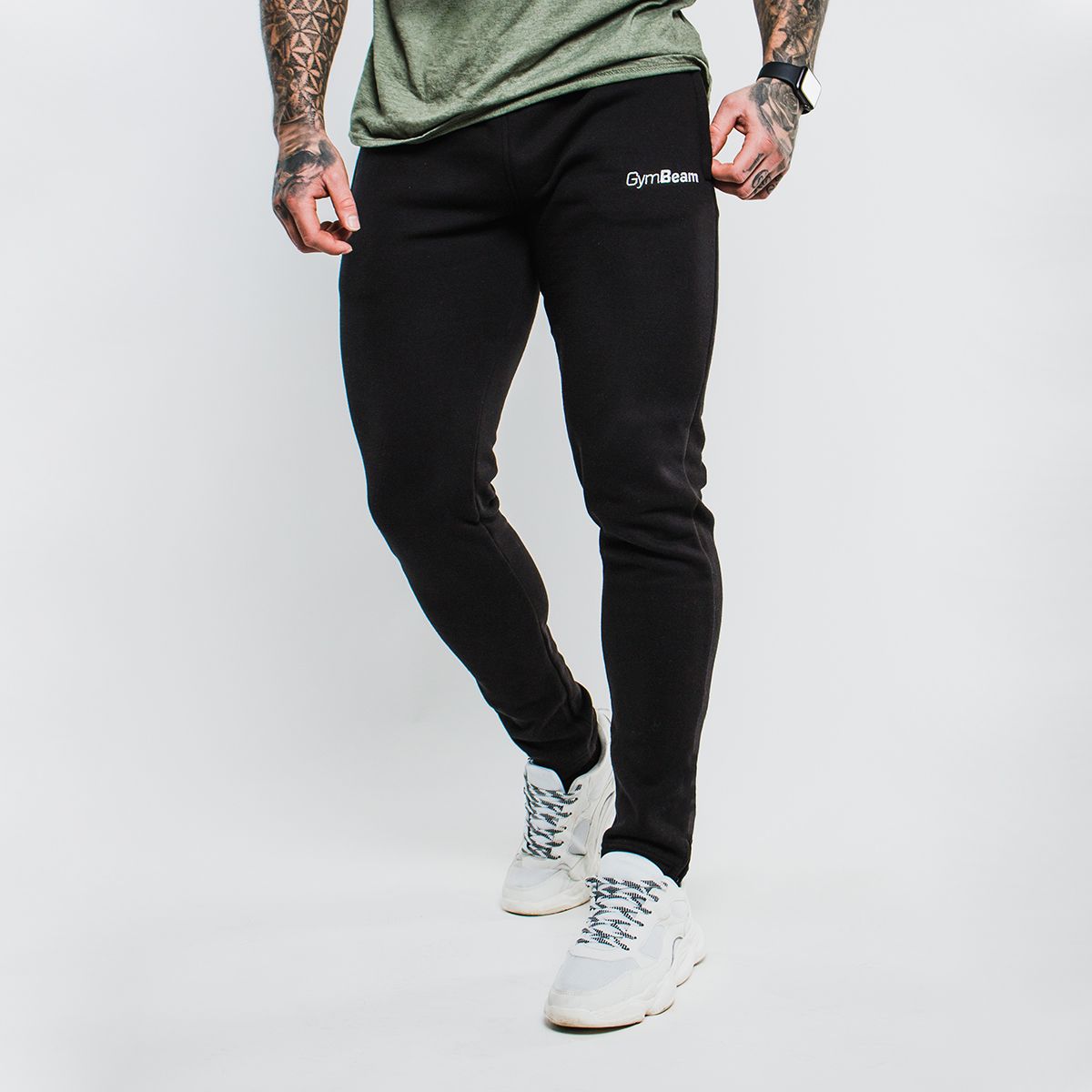 Gym Beam Tepláky Slimfit Black Velikost: L