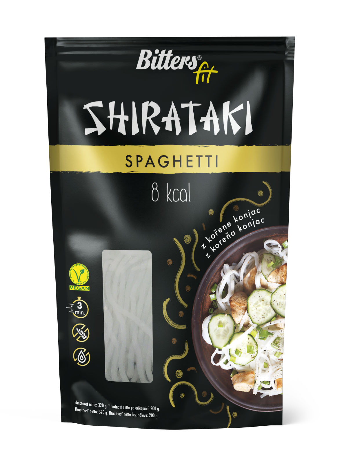 Bitters Shirataki FIT - špagety slim 390 g Bitters Shirataki FIT - špagety slim 390 g