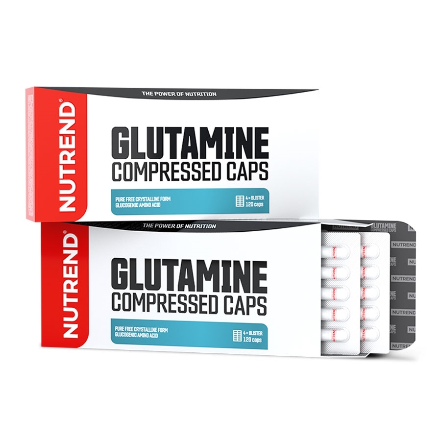 Nutrend Glutamine Compressed Caps bez příchuti 120 kapslí